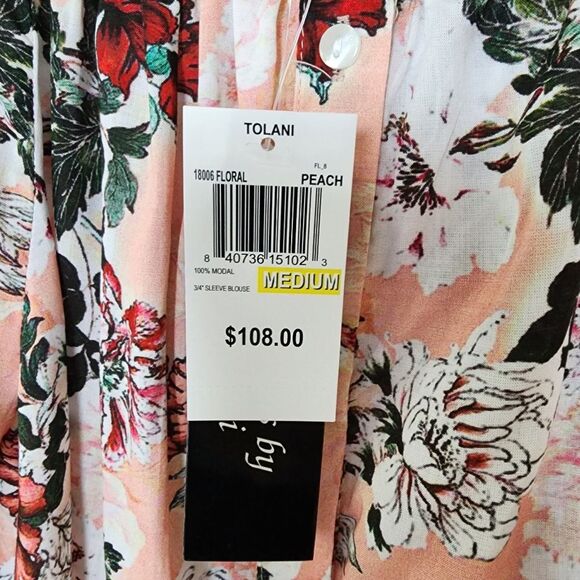 Feathers By Tolani Off Shoulder Modal Blouse Medium NWT - Picture 6 of 6